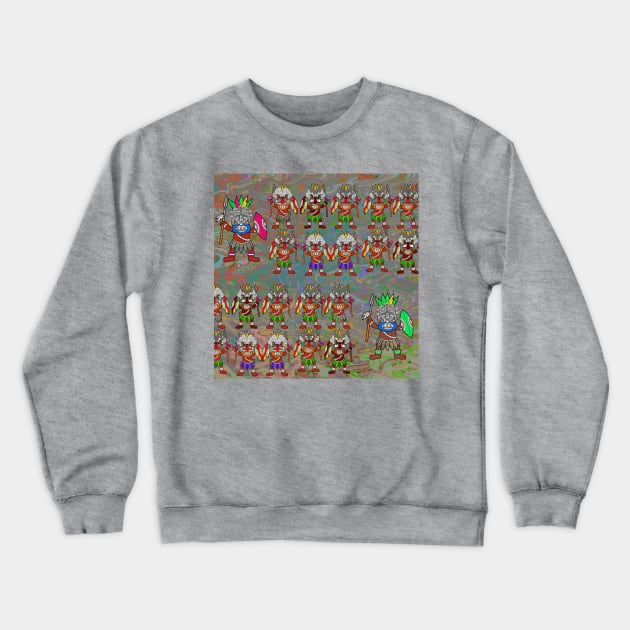 Dance of African Warriors V3 Crewneck Sweatshirt by walil designer